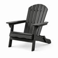 Fauteuil Adirondack inclinable noir effet bois, 83 × 75 × 92 cm